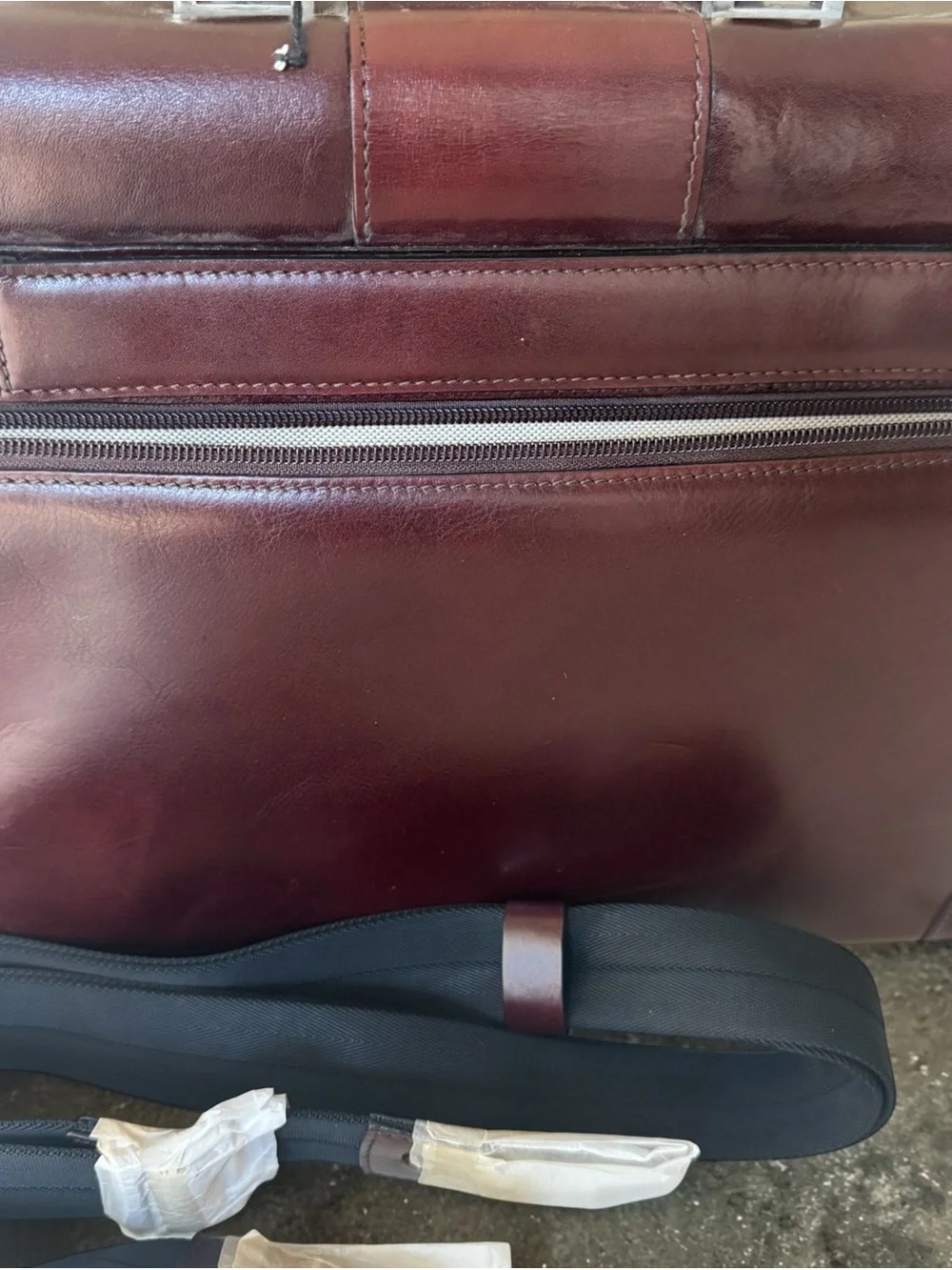 Bosca Old Leather Flapover Briefcase – With Key & New Strap